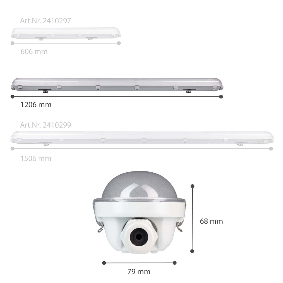 2 PACK - LED's Light Pro Philips TL armatuur met strip 120 cm - Koppelbaar - Power switch - Energielabel B - 5400 lm - 185lm/w - 30W - 4000K TL verlichting led.gl