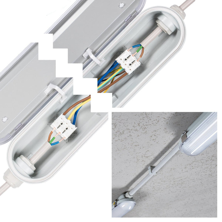 4 PACK - LED's Light Pro Philips TL Armatuur Strip 60 cm - Koppelbaar - Energielabel B - IP65 waterdicht - 2650 lm - 175lm/w TL verlichting led.gl