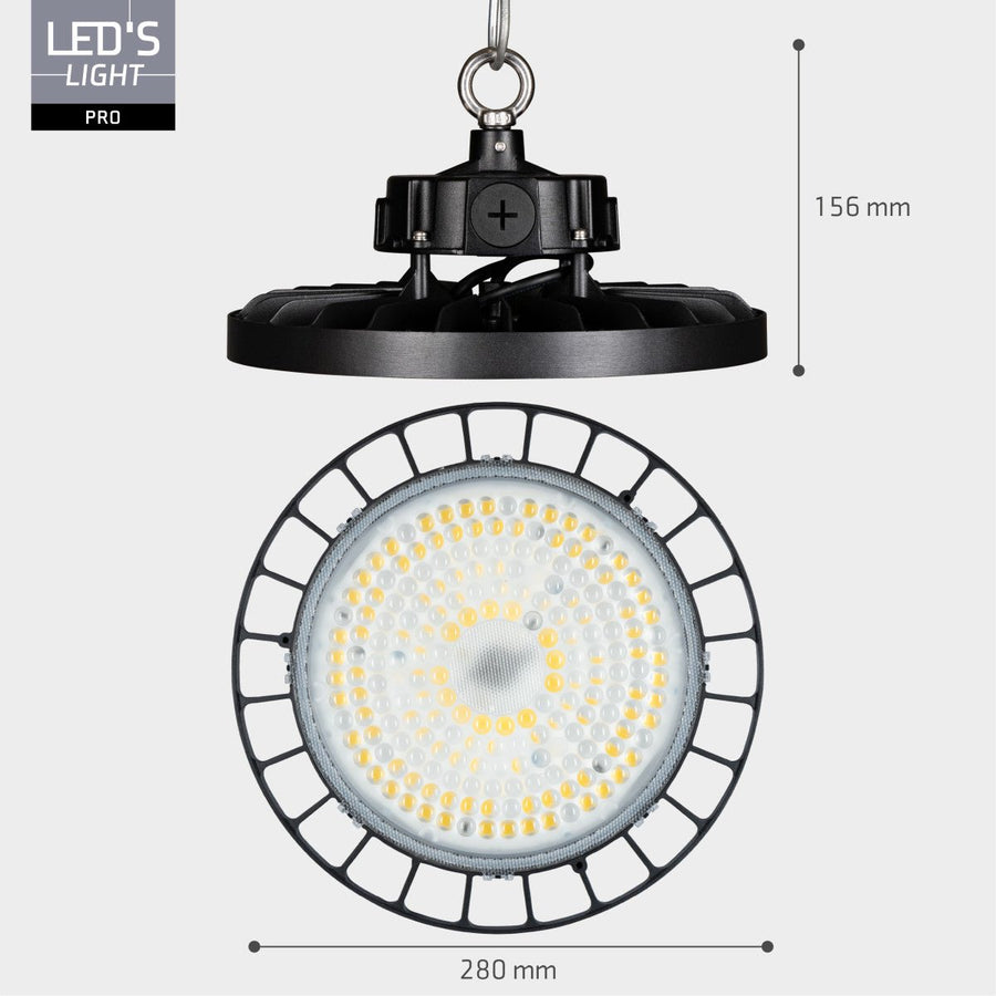 LED's Light pro High Bay - 150W - 1-10V Dimbaar - Power select - Energieklasse A - 27750lm 4000K - Sosen Driver - IP65 - IK10 - Klasse 1 High bays led.gl