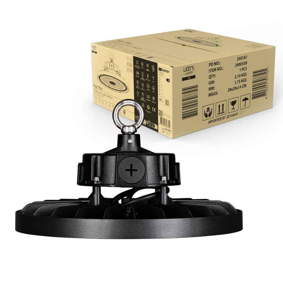 LED's Light pro High Bay - 150W - 1-10V Dimbaar - Power select - Energieklasse A - 27750lm 4000K - Sosen Driver - IP65 - IK10 - Klasse 1 High bays led.gl
