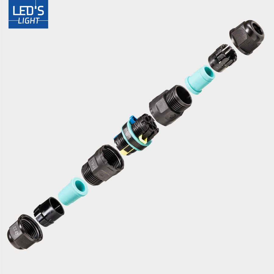 Kabelverbinder I connector - Voor kabels van 5 tot 10 mm - voor buiten en binnen - Zwart Kabelverbinders led.gl