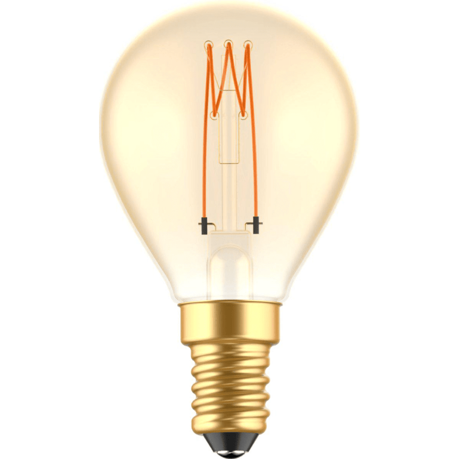 LED Lamp goud E14 - Gloeilamp design - Dimbaar extra warm wit - 1800K Decoratieve Lichtbronnen led.gl