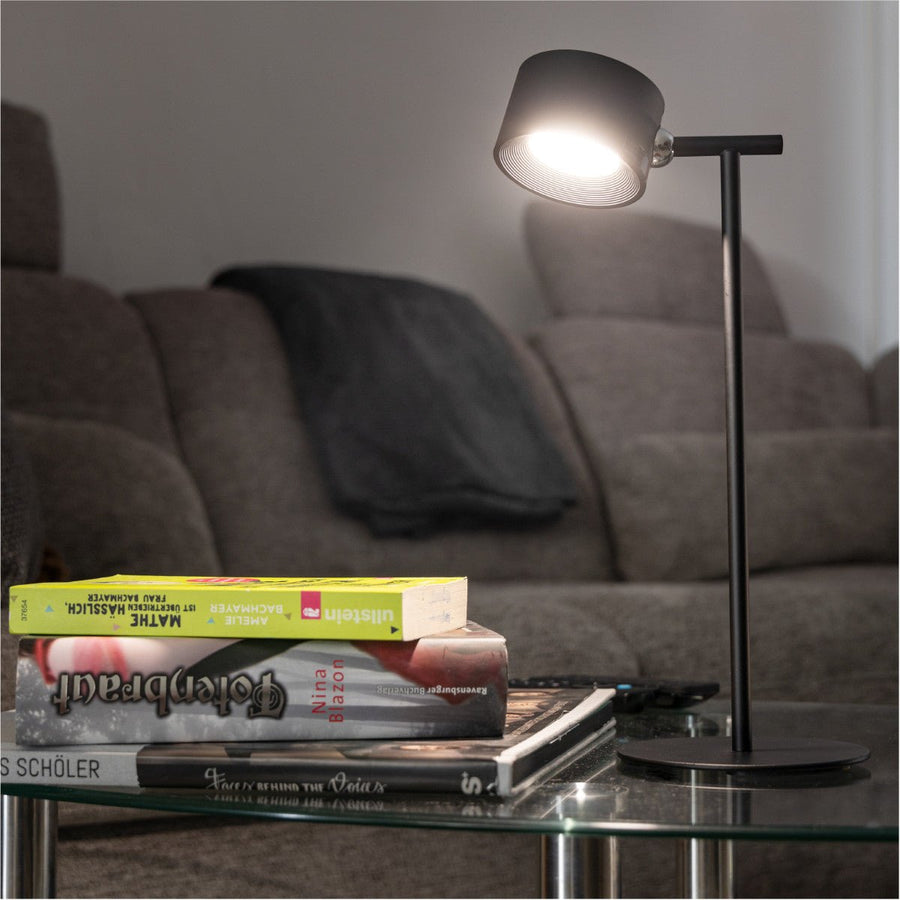 LED's Light 3-in-1 Draadloos Oplaadbaar Spotje - Tafellamp, Klemlamp & Wandlamp - Zwart Tafellampen led.gl