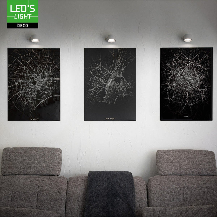 LED's Light 3-in-1 draadloze oplaadbare lamp met magnetische muurbeugel, voet en klem - Wit Tafellampen led.gl