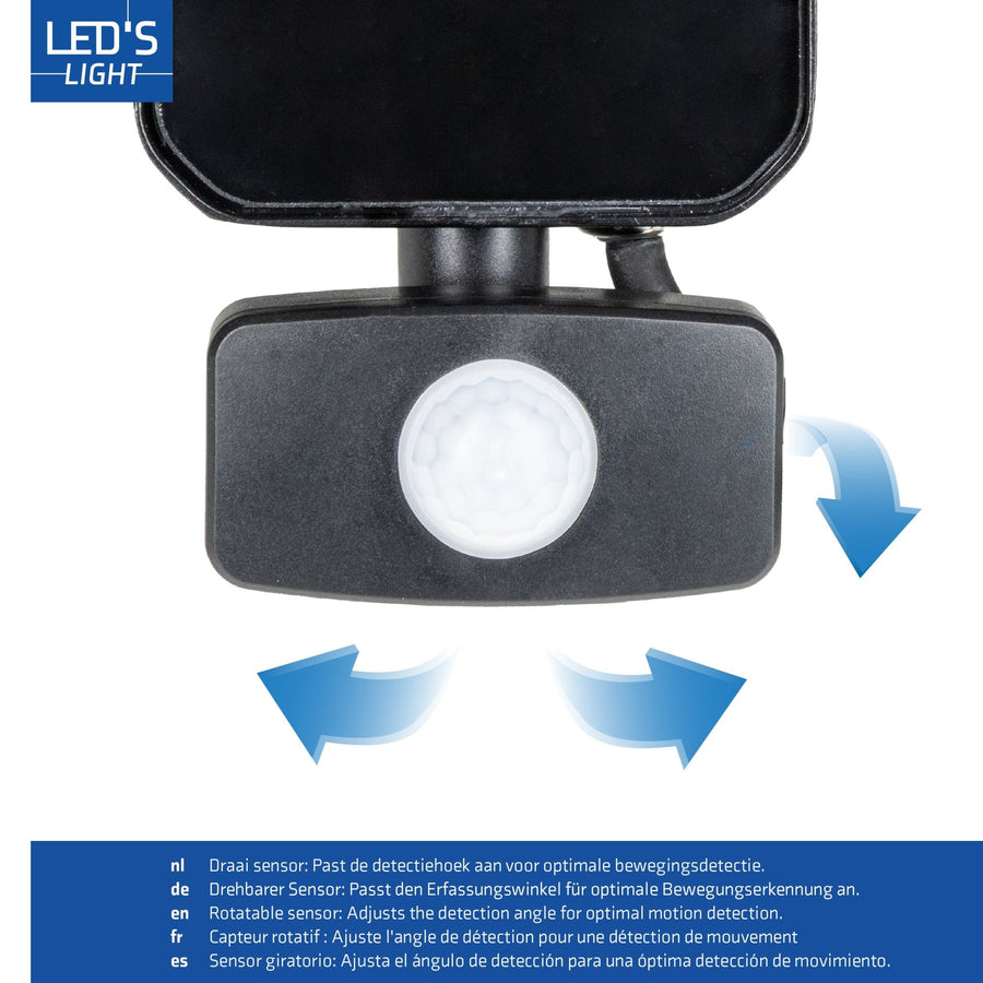 LED's Light Buitenlamp schijnwerper floodlight met bewegingssensor 7000lm - binnen en buiten - 50W Schijnwerpers led.gl