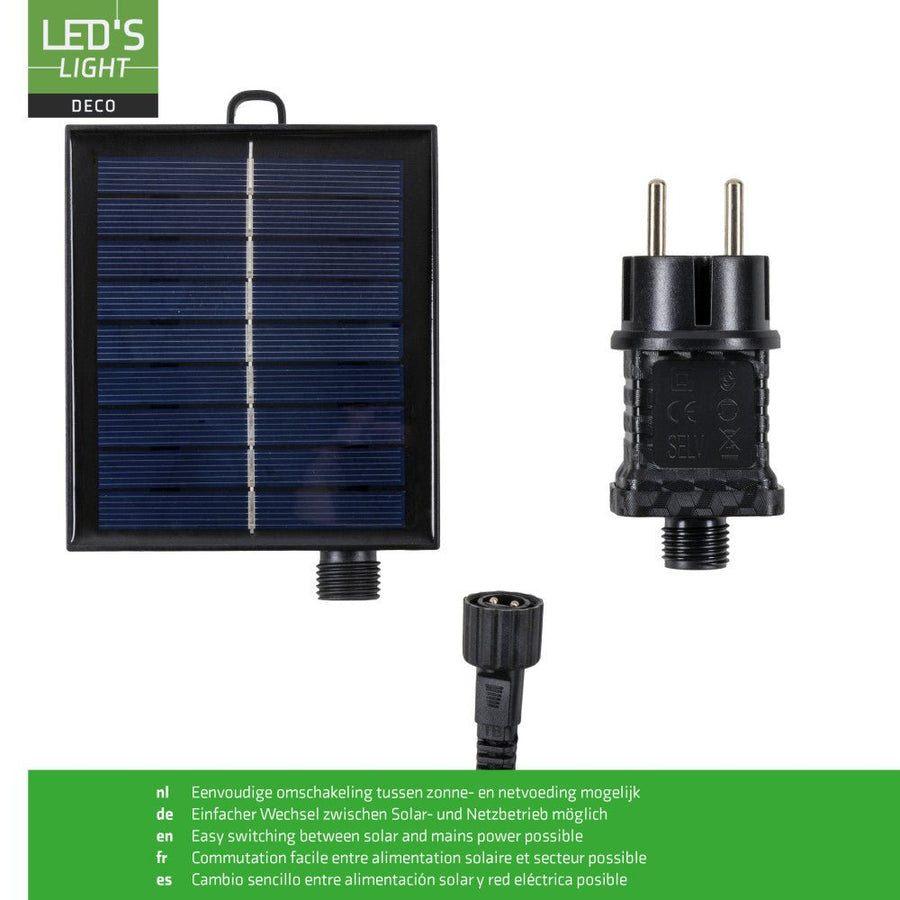 LED's Light Deco Hybride buiten-slingerlicht - 35lm 1800K - IP44 - 6,5 meter lang Buitenlampen led.gl