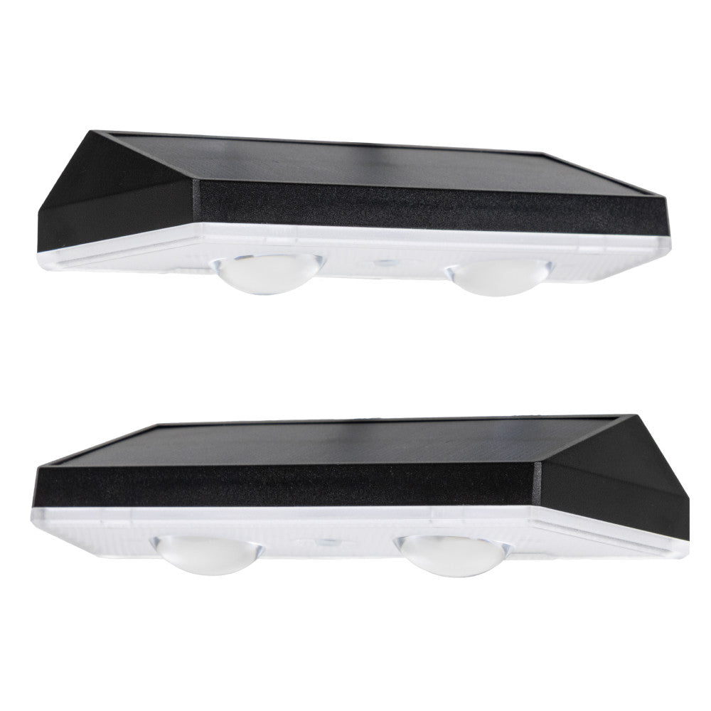 LED's Light Deco Solar Buitenlamp – Schuttingverlichting – 2 stuks Buitenlampen led.gl