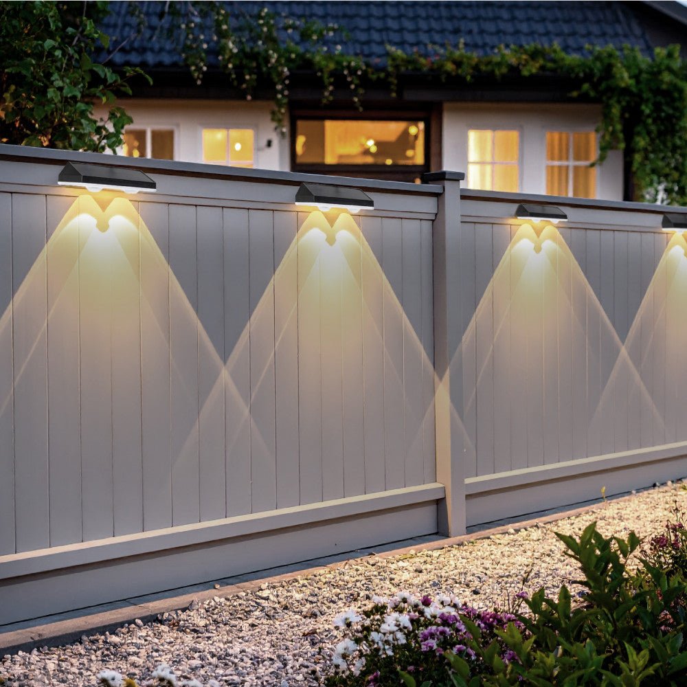 LED's Light Deco Solar Buitenlamp – Schuttingverlichting – 2 stuks Buitenlampen led.gl