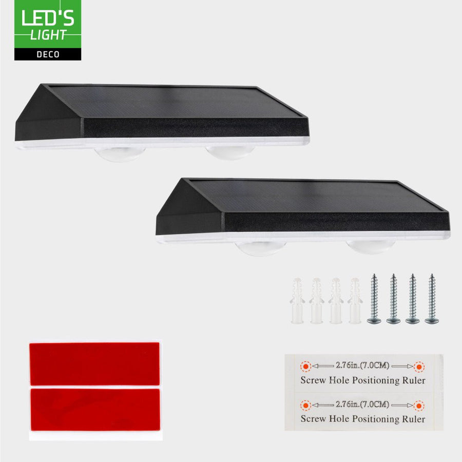 LED's Light Deco Solar Buitenlamp – Schuttingverlichting – 2 stuks Buitenlampen led.gl
