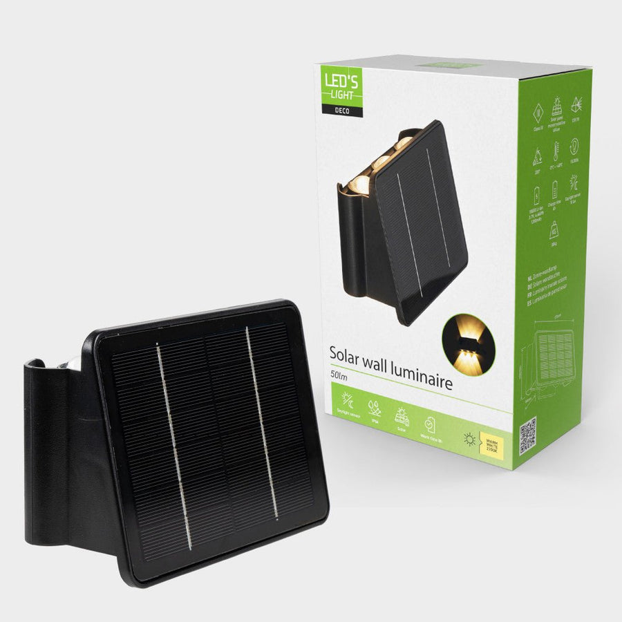 LED's Light Deco solar zonnepaneel buitenlamp wandlamp daglicht sensor Wandlampen led.gl