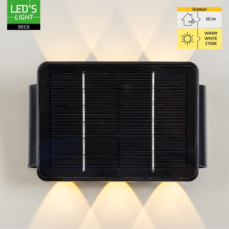 LED's Light Deco solar zonnepaneel buitenlamp wandlamp daglicht sensor Wandlampen led.gl