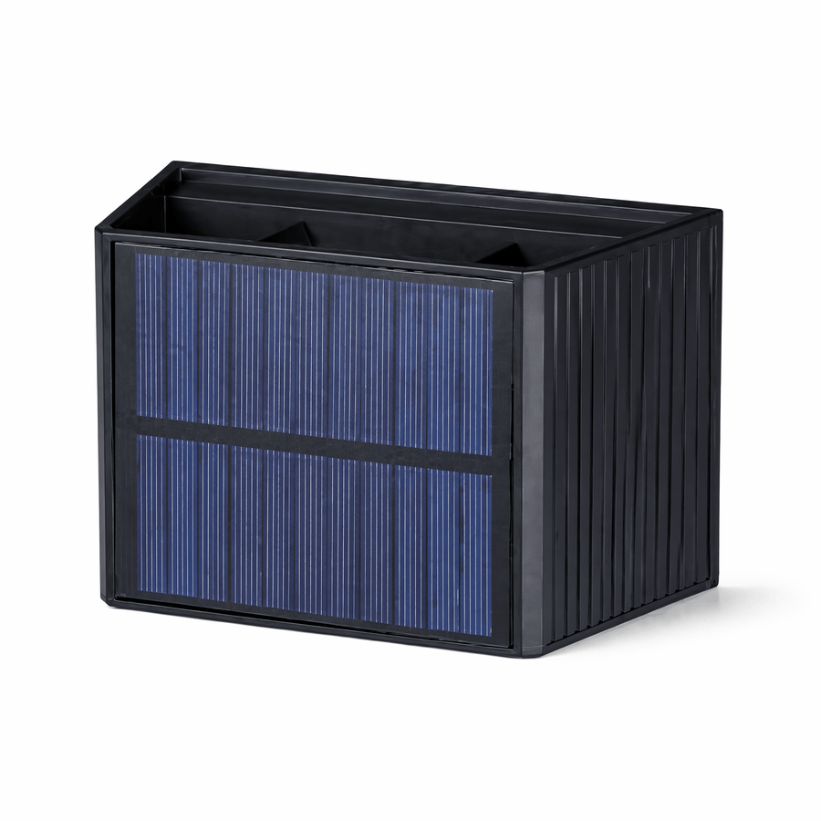 LED's Light draadloze Solar Buitenlamp met sensor - Schijnt beneden en boven - Wandlamp zonne-energie - Zwart Buitenlampen led.gl