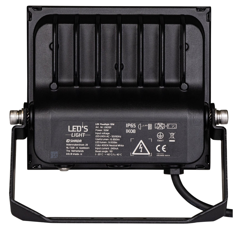 LED's Light Floodlight 8000 - Waterbestendig en Kantelbaar - 50W Schijnwerpers led.gl