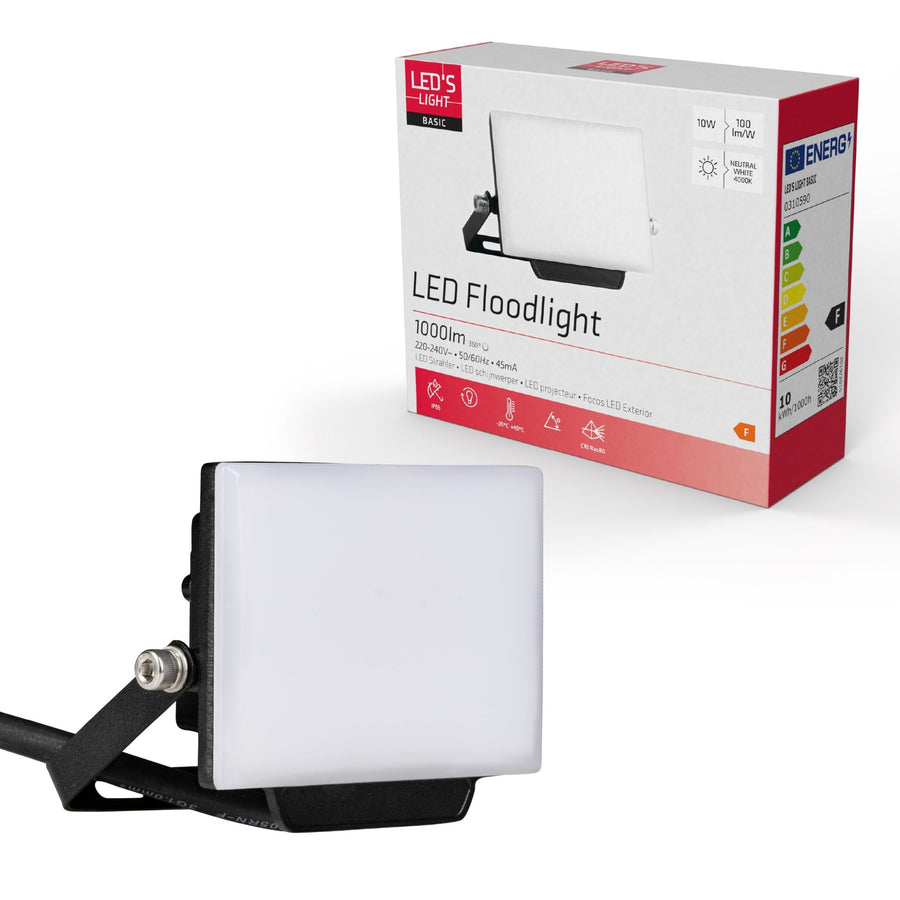 LED's Light Floodlight 900 met beugel - Universeel voor binnen en buiten - 10W Schijnwerpers led.gl