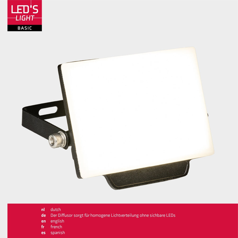 LED's Light Floodlight 900 met beugel - Universeel voor binnen en buiten - 10W Schijnwerpers led.gl