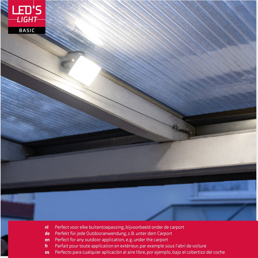 LED's Light Floodlight 900 met beugel - Universeel voor binnen en buiten - 10W Schijnwerpers led.gl