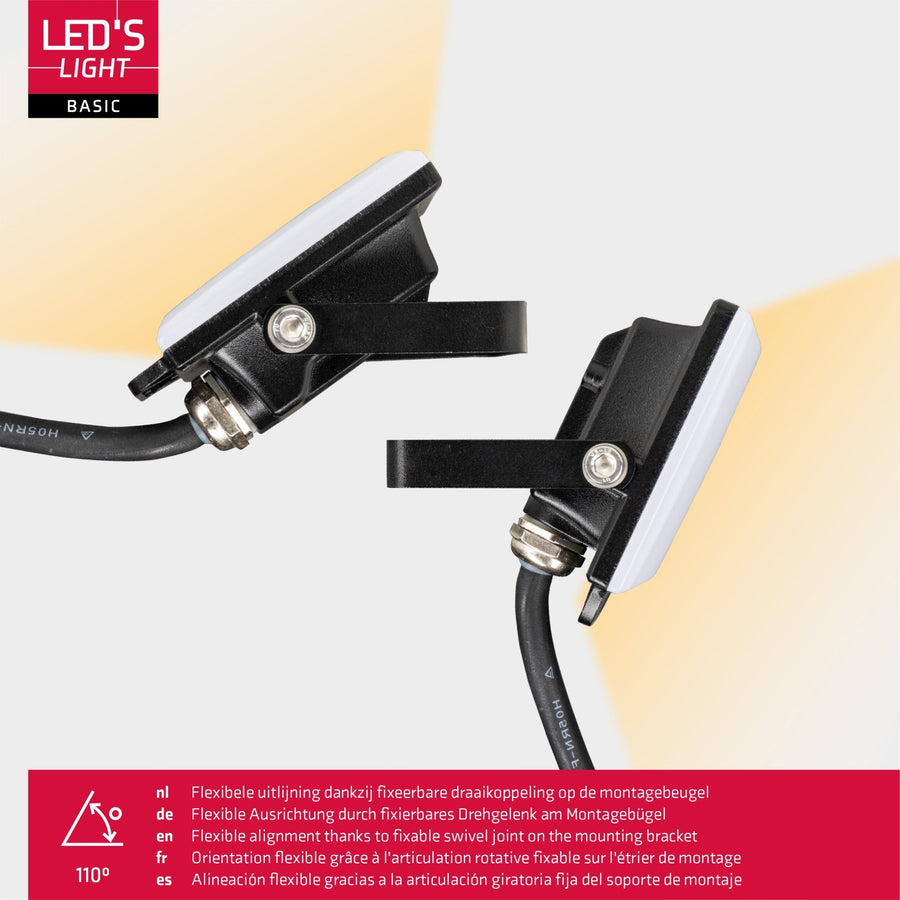 LED's Light Floodlight 900 met beugel - Universeel voor binnen en buiten - 10W Schijnwerpers led.gl