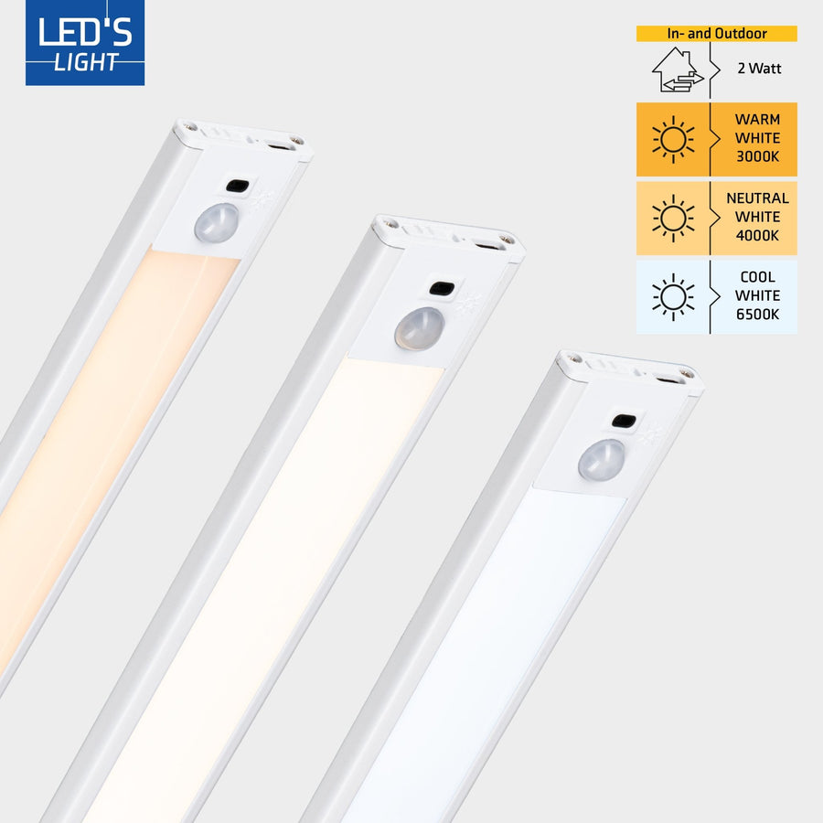 LED's Light Kastverlichting met sensor 40 cm - Oplaadbaar en draadloos - zwaai- en bewegingssensor - wit Kastverlichting led.gl