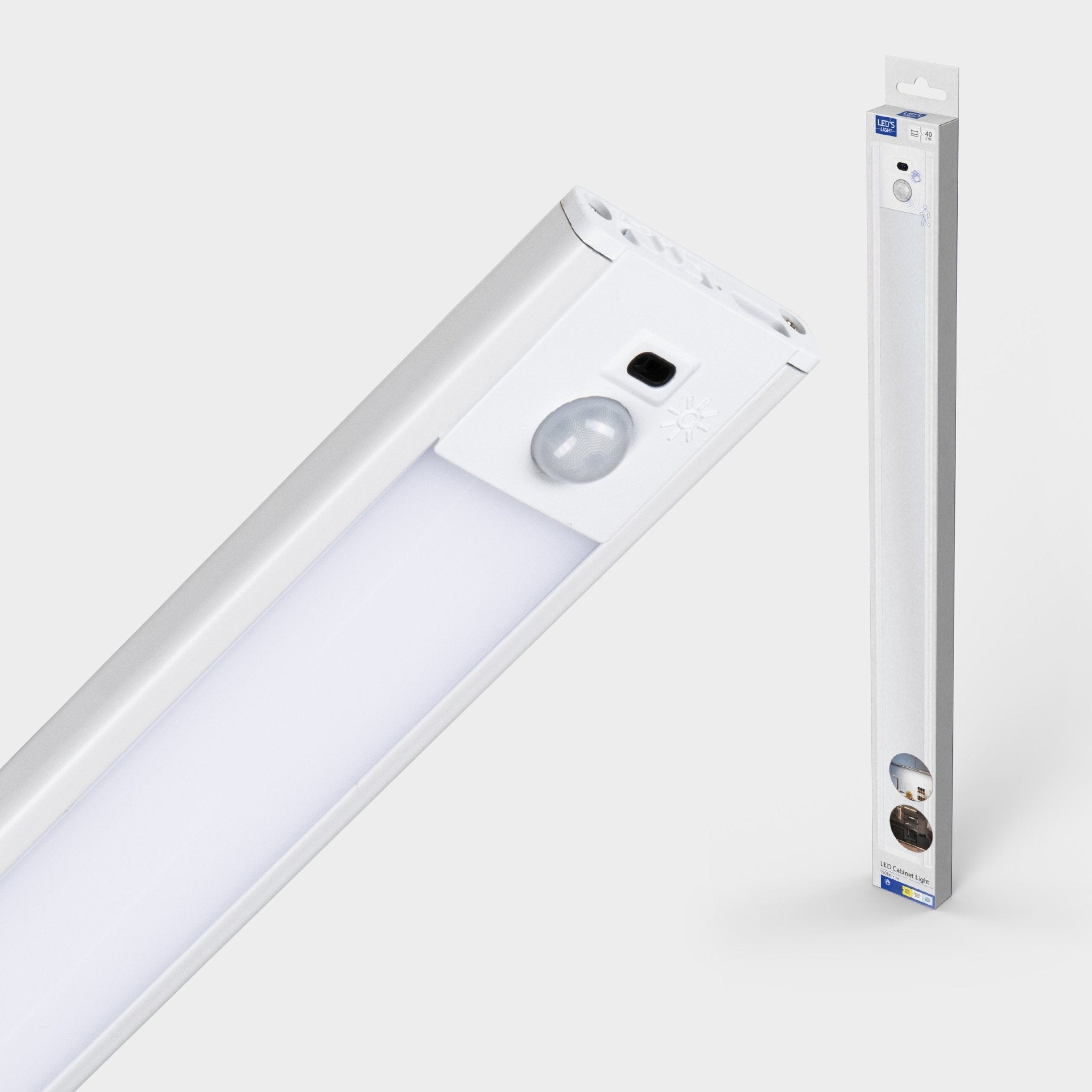 LED's Light Kastverlichting met sensor 40 cm - Oplaadbaar en draadloos - zwaai- en bewegingssensor - wit Kastverlichting led.gl
