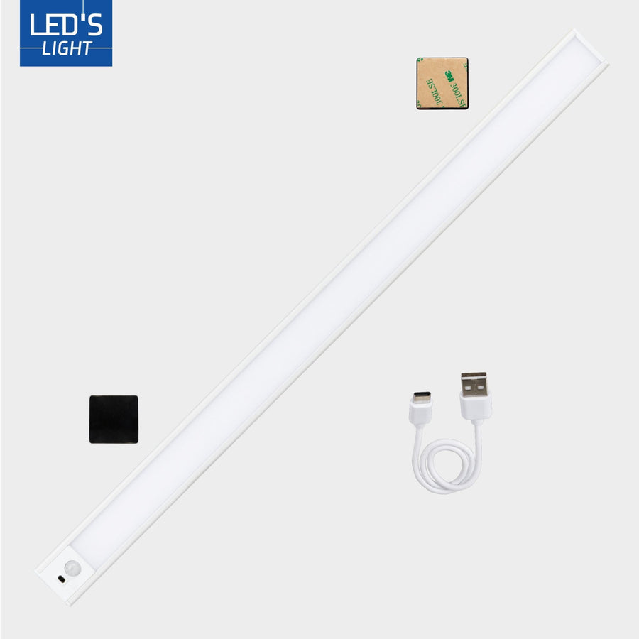 LED's Light Kastverlichting met sensor 60 cm - Oplaadbaar en draadloos - zwaai- en bewegingssensor - wit Kastverlichting led.gl