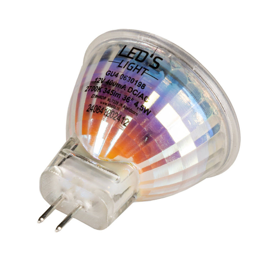 LED's Light LED Lamp met GU4 fitting - 12V - MR11 - Warm wit licht - 4W vervangt 35W Spotjes led.gl
