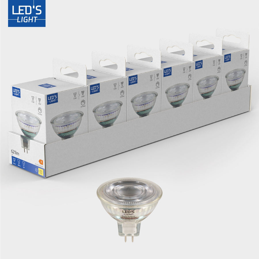LED's Light LED lamp met GU5.3 fitting - Dimbaar warm wit - 7W vervangt 50W - MR16 Spotjes led.gl