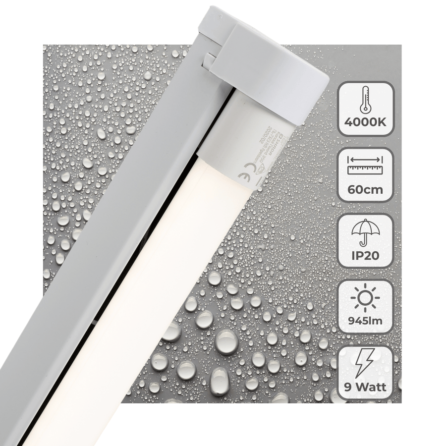 LED's Light LED licht balk 60 cm voor binnen - Armatuur inclusief LED TL buis - 1000 lm TL verlichting led.gl