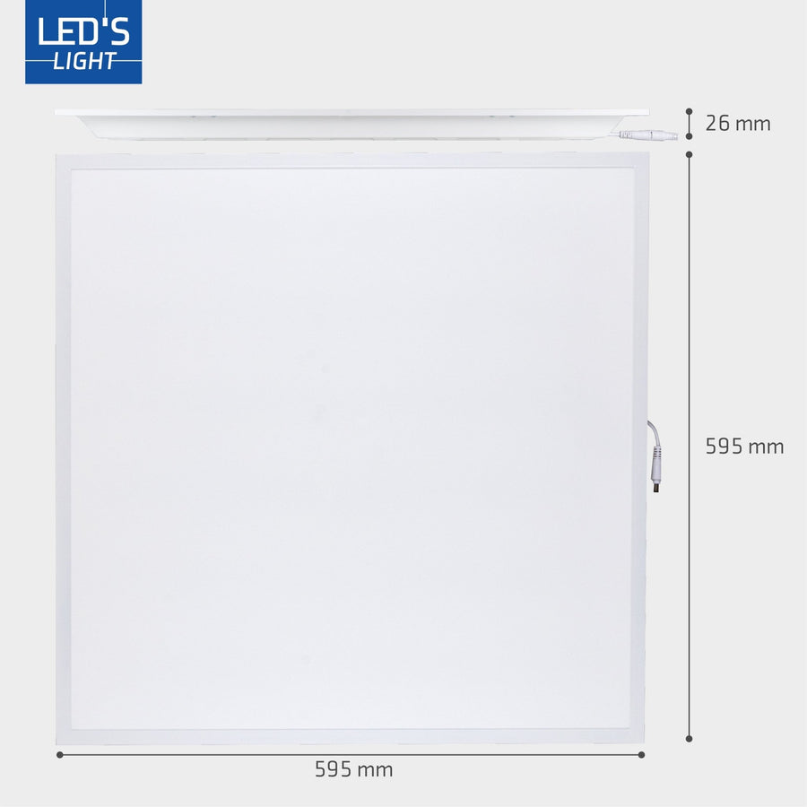 LED's Light LED Paneel 595x595mm - Vierkant - Neutraal wit (4000K) - 4000 Lumen - 40W Panelen led.gl