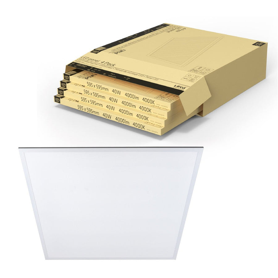 LED's Light LED Paneel 595x595mm - Vierkant - Neutraal wit (4000K) - 4000 Lumen - 40W Panelen led.gl
