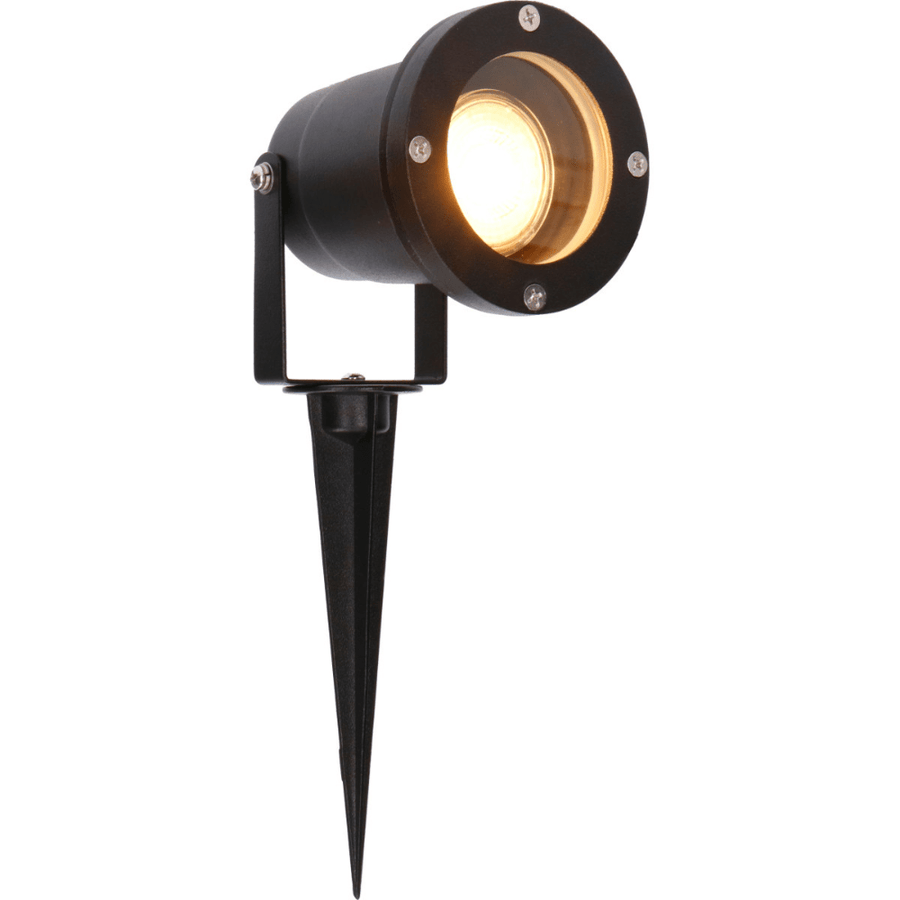 LED's Light LED Prikspot met Stekker - Kantelbaar - GU10 fitting - IP54 - Model Melfi - Zwart Prikspotjes led.gl