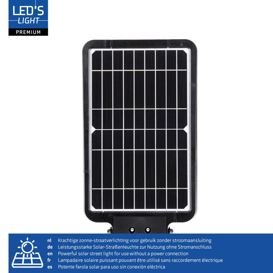 LED's Light LED Solar buitenstraatverlichting straatverlichting Lantaarnpaal 3000 lm 4000 K – Zwart Schijnwerpers led.gl