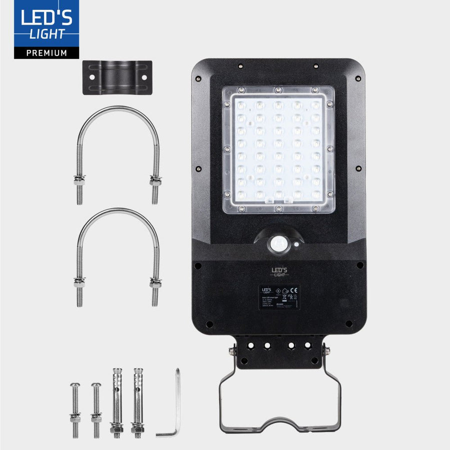 LED's Light LED Solar buitenstraatverlichting straatverlichting Lantaarnpaal 3000 lm 4000 K – Zwart Schijnwerpers led.gl