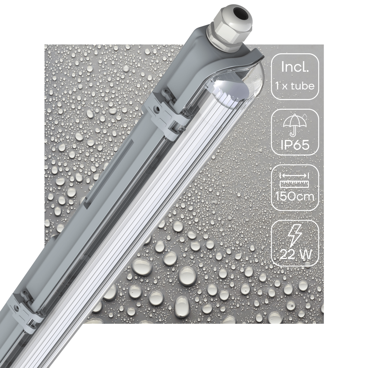 LED's Light LED TL armatuur 150 cm compleet met LED TL buis - 2880lm TL verlichting led.gl