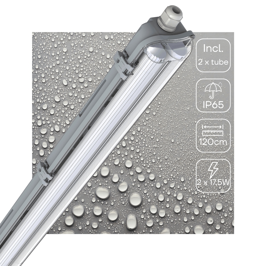 LED's Light LED TL dubbel armatuur 120 cm - Compleet met 2 LED TL buizen 120 cm - 4320lm TL verlichting led.gl
