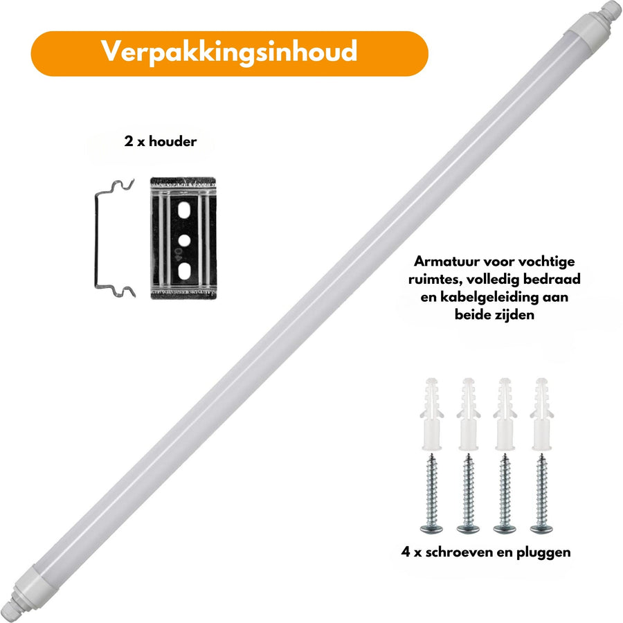 LED's Light LED TL lamp compleet - 36W, 120cm, 4320lm 4000K - IP65 IK08 - Koppelbaar TL verlichting led.gl