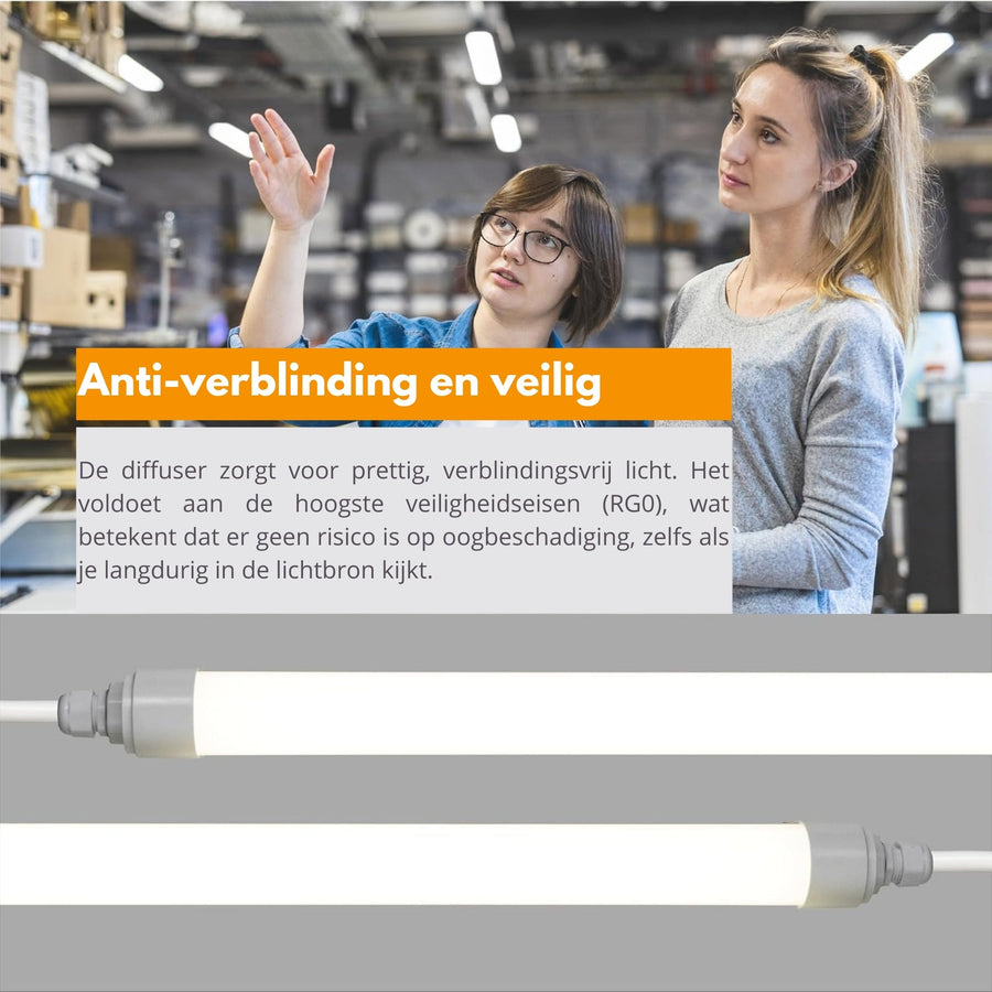 LED's Light LED TL lamp compleet - 36W, 120cm, 4320lm 4000K - IP65 IK08 - Koppelbaar TL verlichting led.gl