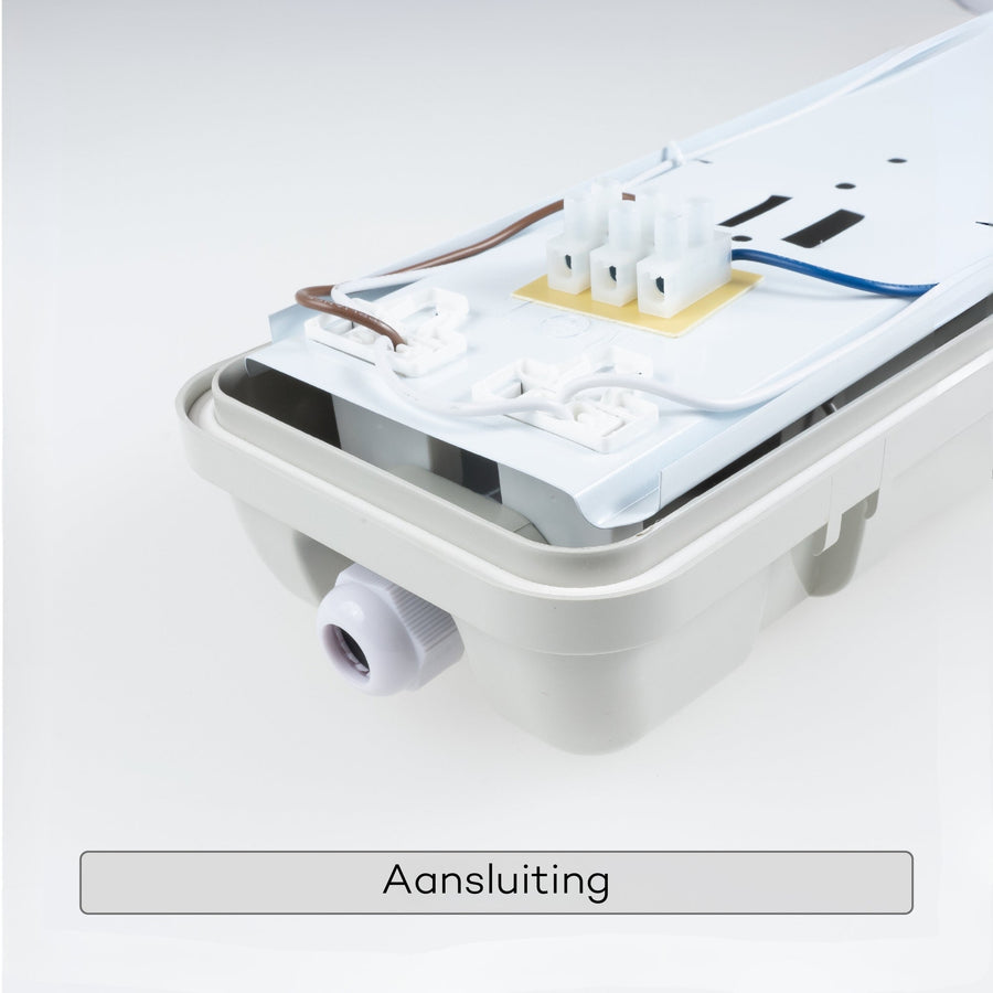 LED's Light LED TL Armatuur licht balk met sensor - incl Dubbele buis 2x14W 120cm 4000K Bewegingssensor en nachtsensor - Waterdicht - 150lm/w TL verlichting led.gl