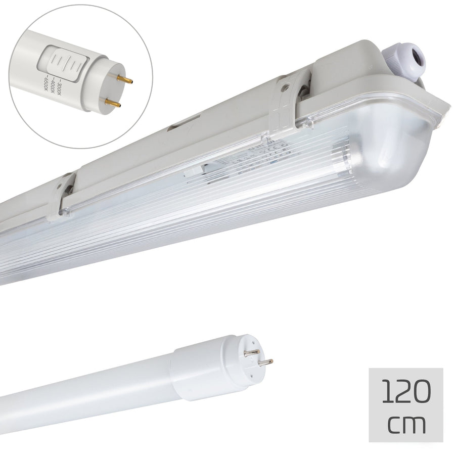 LED's Light LED TL verlichting compleet met LED TL buis 120 cm - 3 lichtkleuren - 18W (36W) TL verlichting led.gl