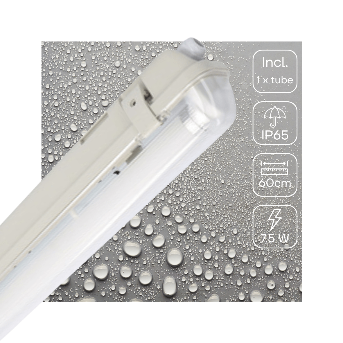 LED's Light LED TL verlichting met sensor 60 cm - Bewegingssensor en nachtsensor - Waterdicht - 1100 lm TL verlichting led.gl