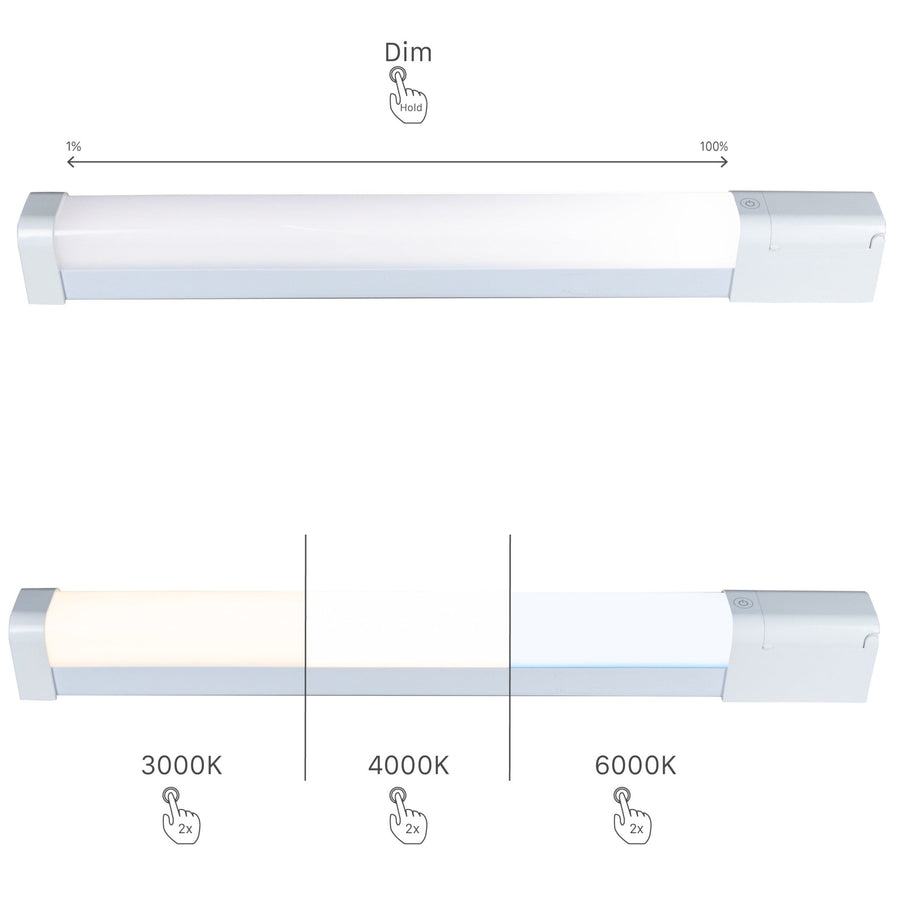 LED's Light Licht balk 60 cm met extra stopcontact - Dimbaar - Geschikt voor badkamer - 1700 lm TL verlichting led.gl