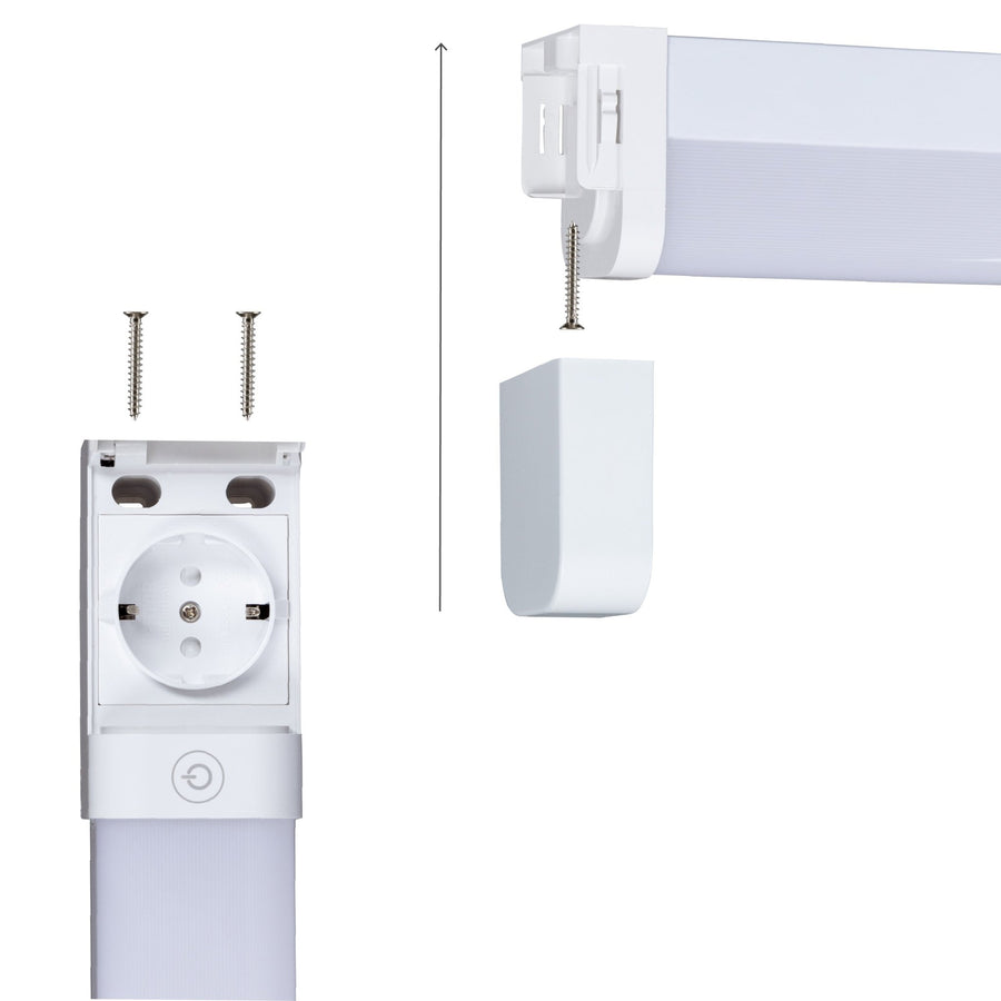 LED's Light Licht balk 60 cm met extra stopcontact - Dimbaar - Geschikt voor badkamer - 1700 lm TL verlichting led.gl