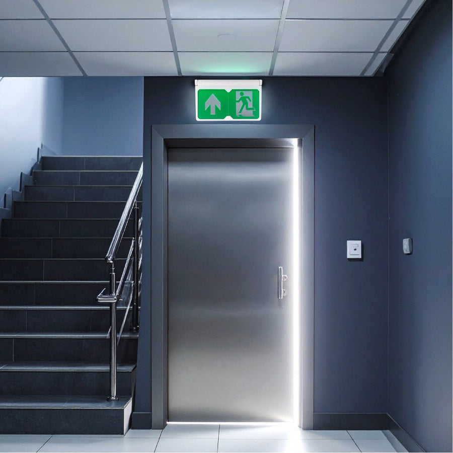 LED's Light - Noodverlichting - Nooduitgang bord met verlichting op accu - 8 uur noodfunctie - IP54 - Pijl draaibaar led.gl