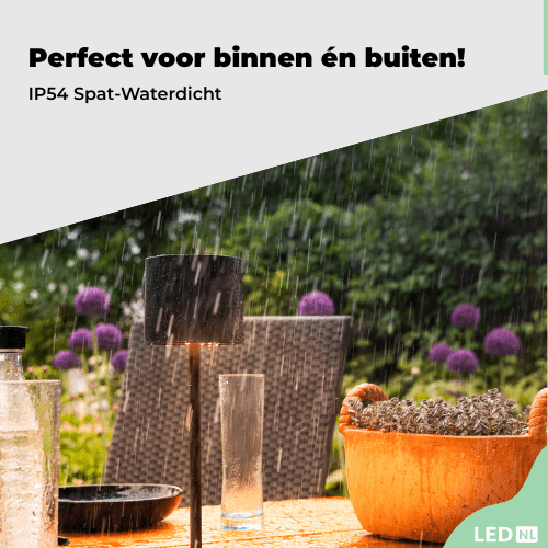 LED's Light Oplaadbare LED Tafellamp - Dimbaar via aanraking - Binnen en buiten - Grijs Tafellampenen led.gl