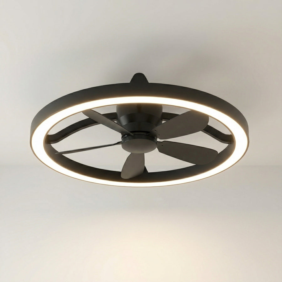 LED's Light Plafond ventilator met lamp Zwart 61,3cm - 27W - 2500lm - Verstelbare kleurtemperatuur - Dimbaar - Incl afstandbediening Plafondventilatoren led.gl
