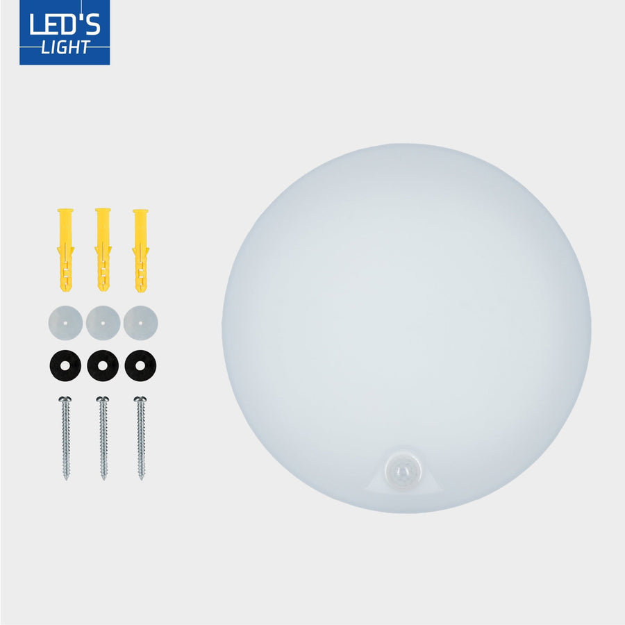 LED's light Plafondlamp met bewegingssensor en schemersensor - dimbaar in 6 standen - IP54 - 30 cm Plafondlampen led.gl