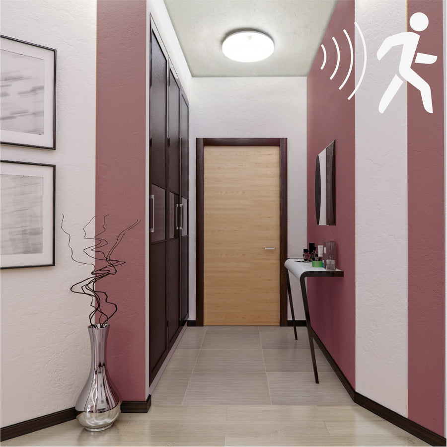 LED's light Plafondlamp met bewegingssensor en schemersensor - dimbaar in 6 standen - IP54 - 30 cm Plafondlampen led.gl