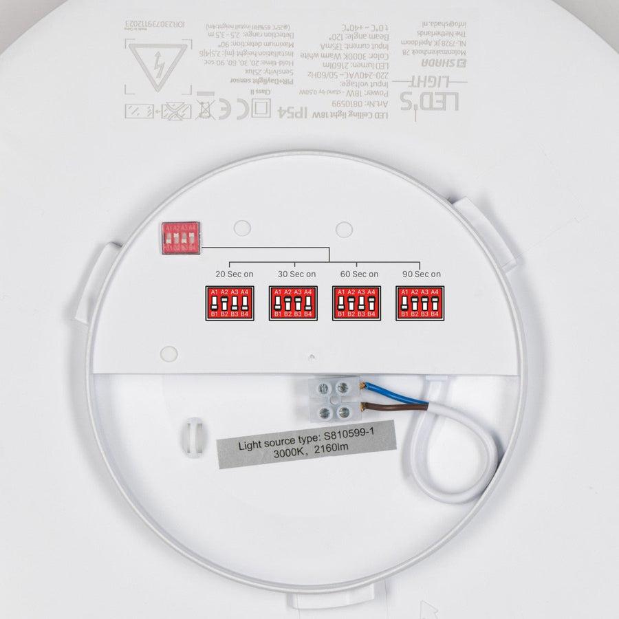 LED's Light Plafondlamp met Sensor 2100 - Bewegingsdetectie - 18W - Ø 30 cm Plafondlampen led.gl