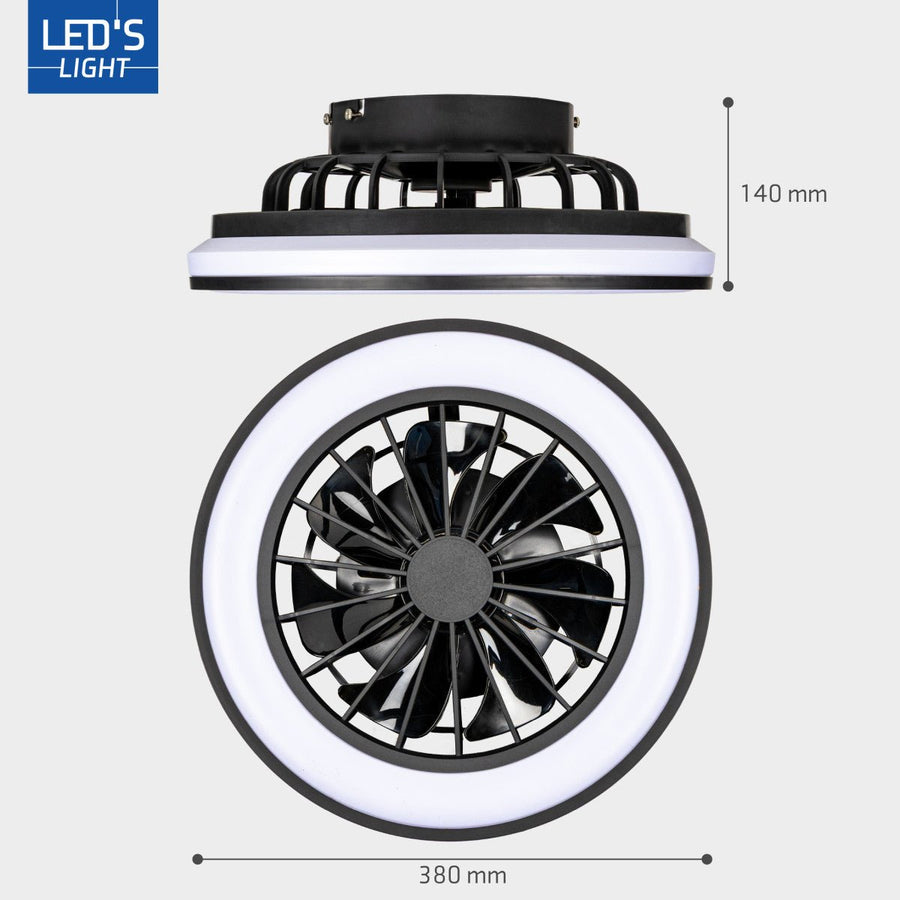 LED's Light Plafondlamp met ventilator - 39W 3300lm 2700K/6500K Plafondventilatoren led.gl