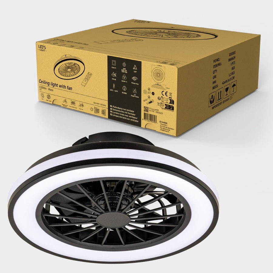 LED's Light Plafondlamp met ventilator - 39W 3300lm 2700K/6500K Plafondventilatoren led.gl