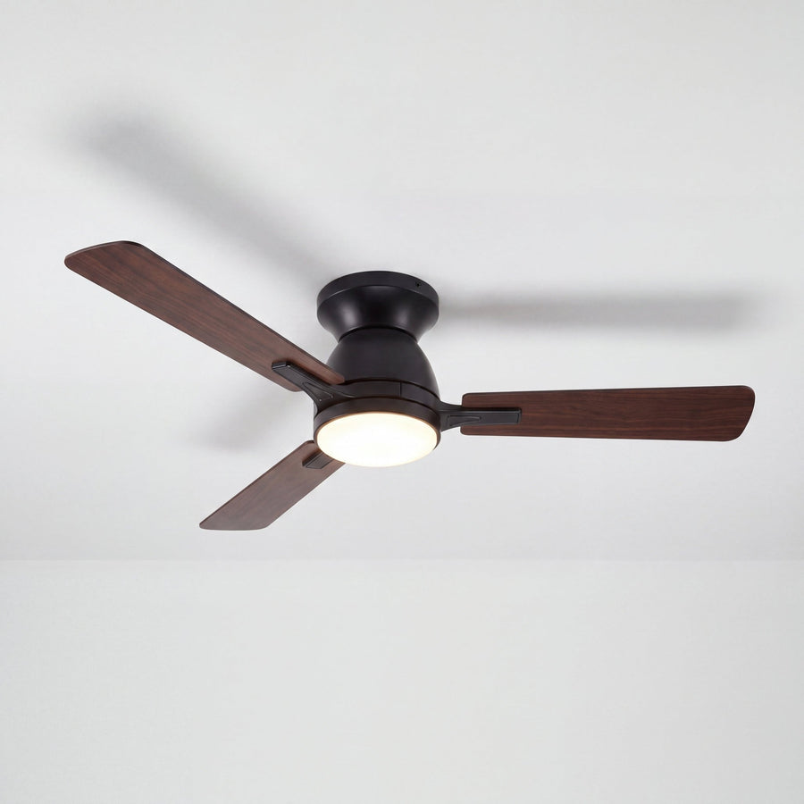 LED's Light Plafondventilator met lamp 106cm 2in1 Hout/Zwart 53W 2200lm 1800K/4000K Plafondventilatoren led.gl